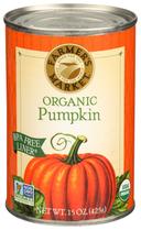 Farmers Market Organic Pumpkin - Canned, 15 Ounce -- 12 per case.