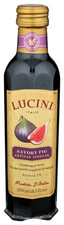 Lucini Italia Savory Fig Infused Gran Balsamic Vinegar, 8.5 Ounce -- 6 per case.