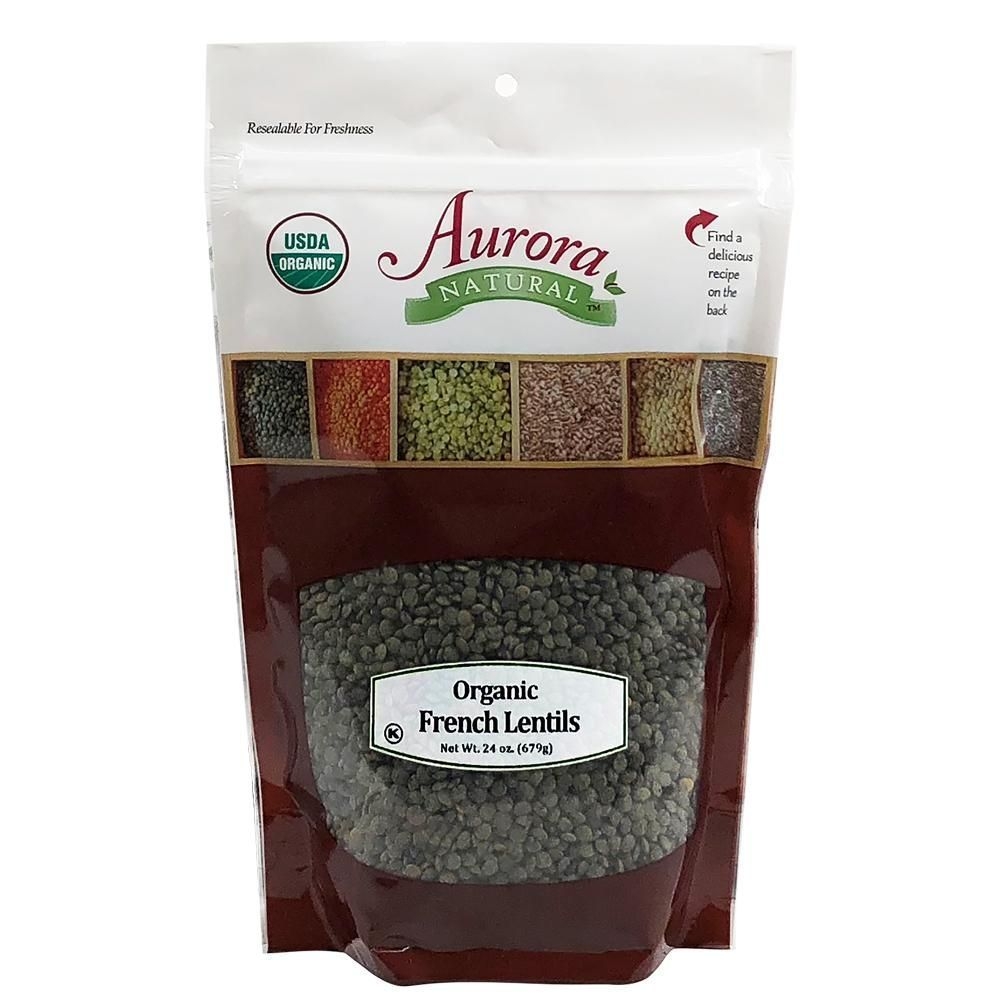 Aurora Natural Organic French Lentils, 24 Ounce -- 10 Per Case