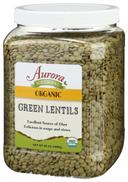 Aurora Natural Organic Green Lentils, 56 Ounce -- 6 per case