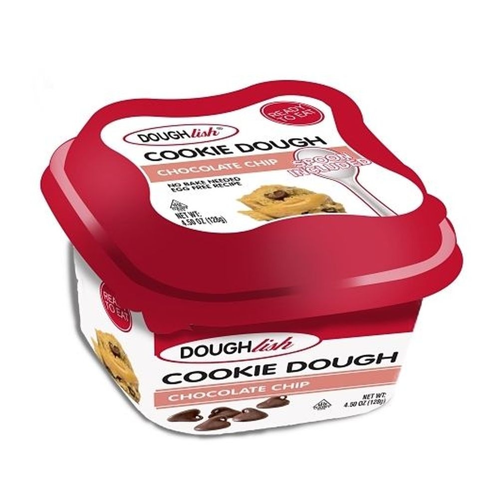 Doughlish Edible Chocolate Chip Cookie Dough, 4.5 Ounce -- 96 per case