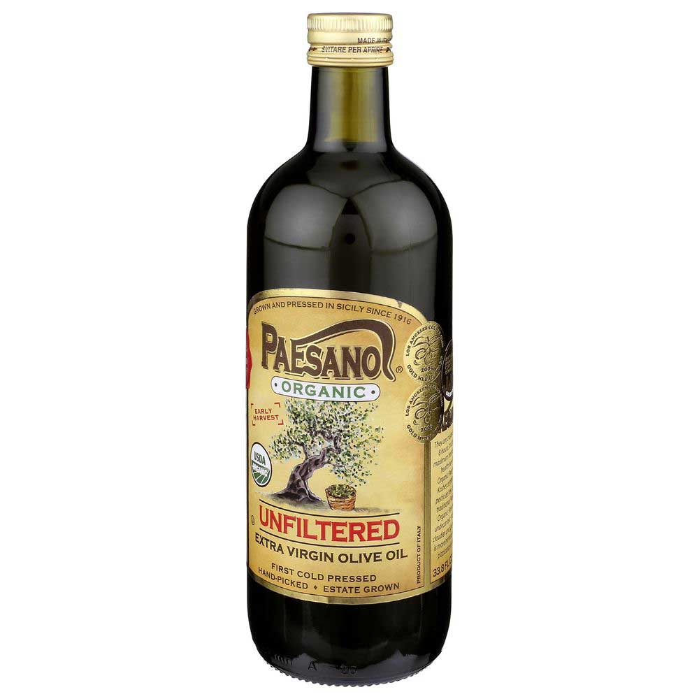 Paesano Organic Unfiltered Extra Virgin Olive Oil, 33.8 Fluid Ounce -- 6 per case