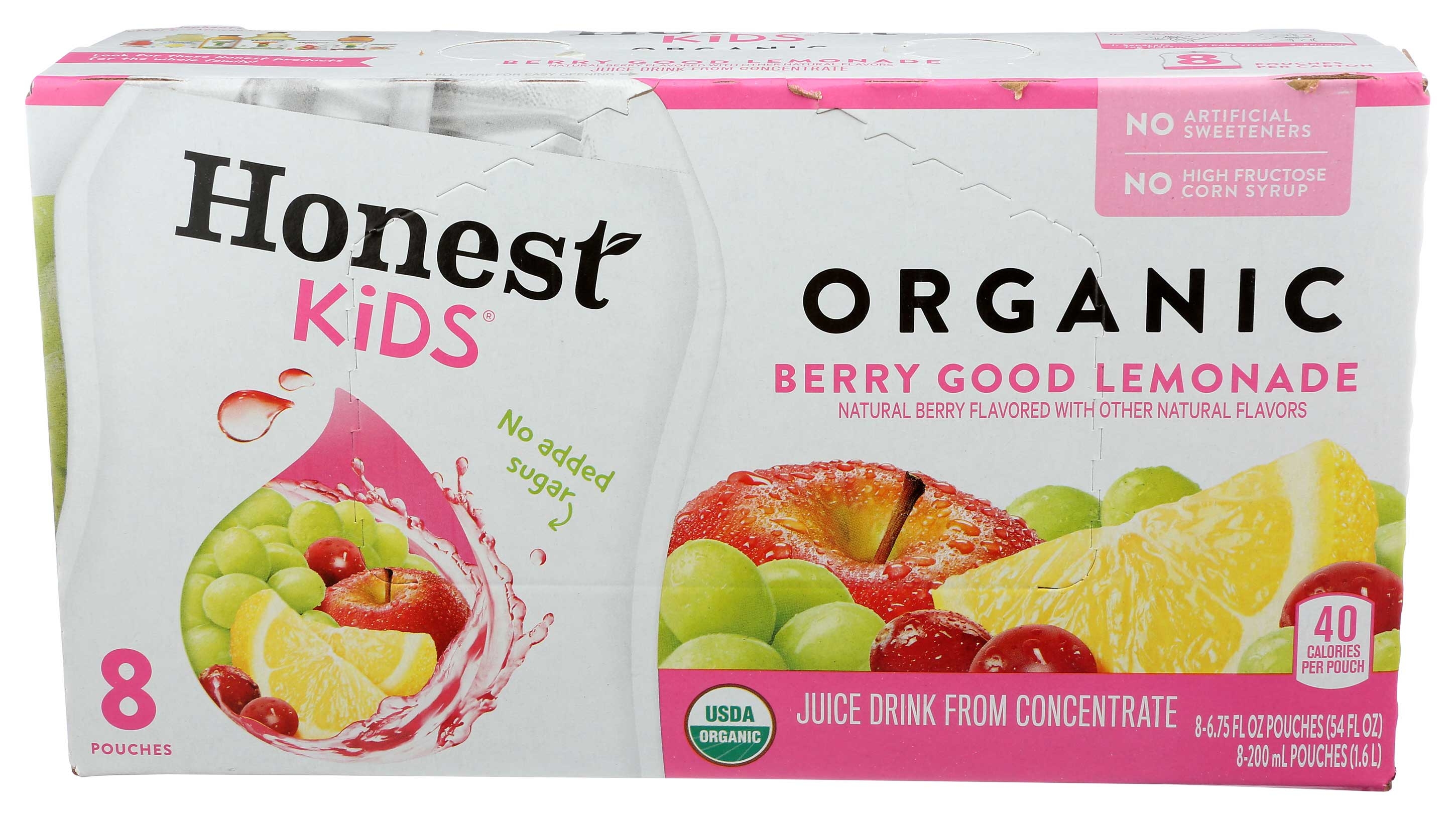 Honest Kids Berry Good Lemonade Juice Drink, 6.75 Fluid Ounce -- 32 per case