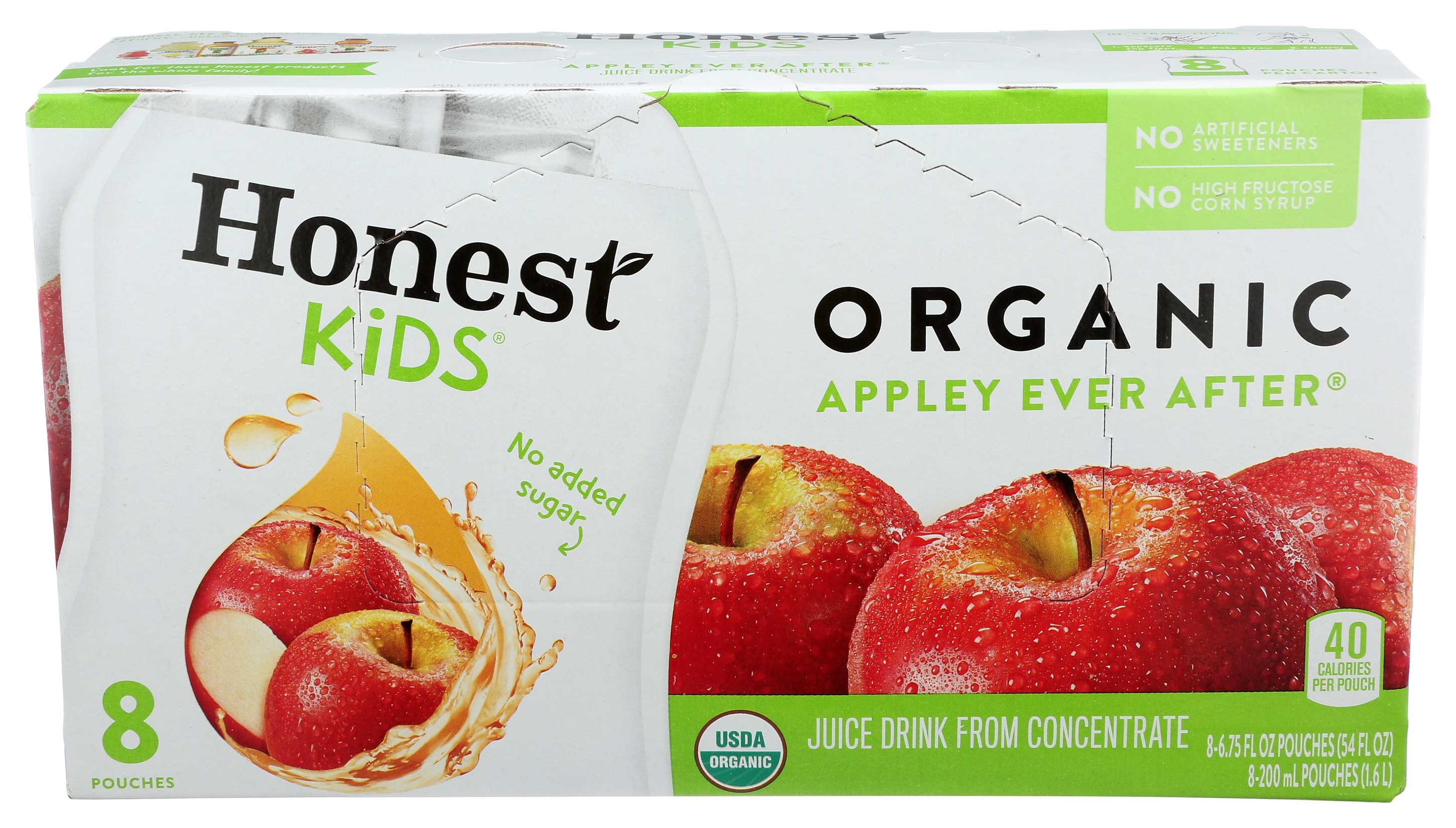 Honest Kids Appley Ever After Juice Drink, 6.75 Fluid Ounce - 8 per pack -- 4 packs per case.