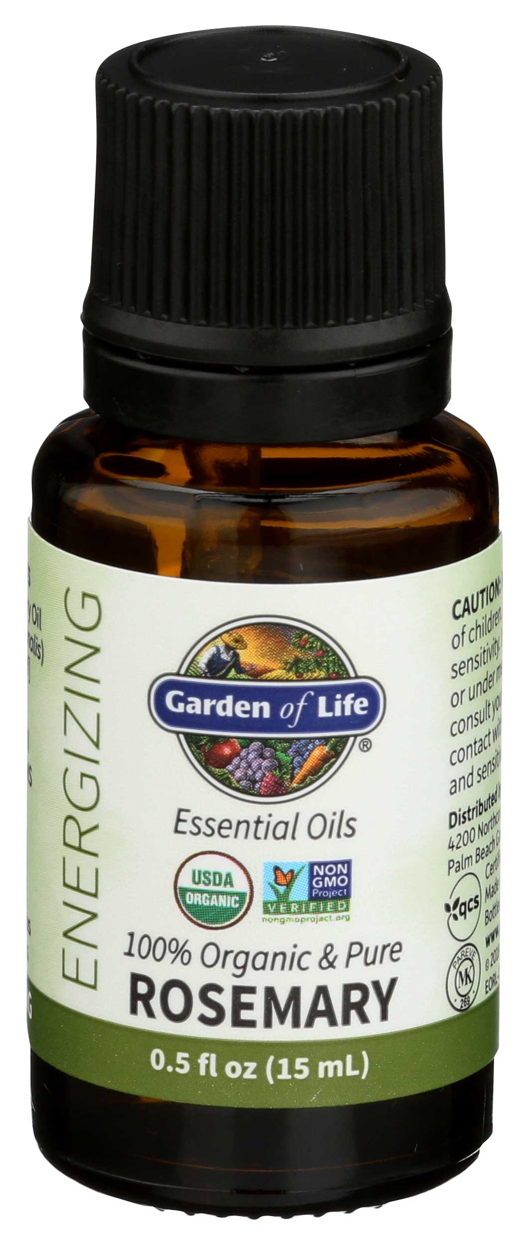 Garden of Life Organic Rosemary Essential Oil, 0.5 Fluid Ounce
