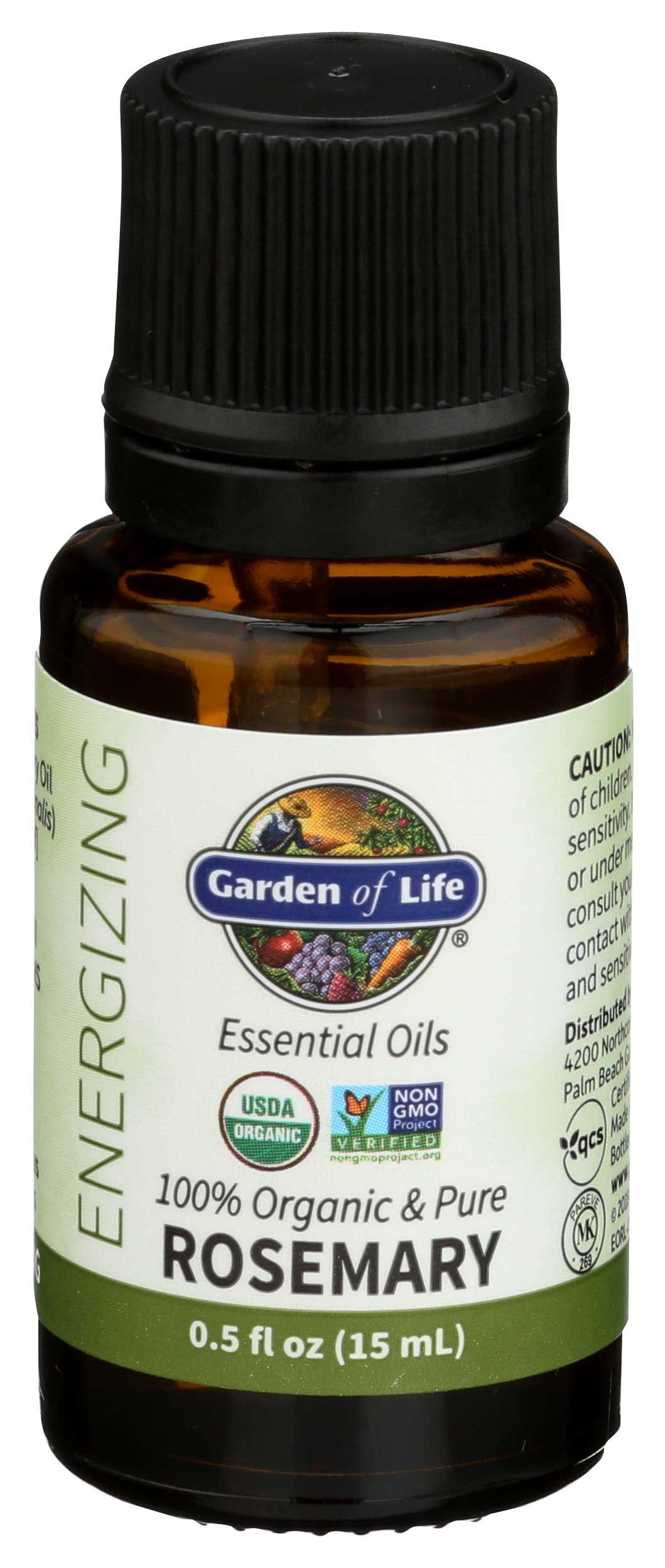 Garden Of Life Organic Rosemary Essential Oil, 0.5 Fluid Ounce