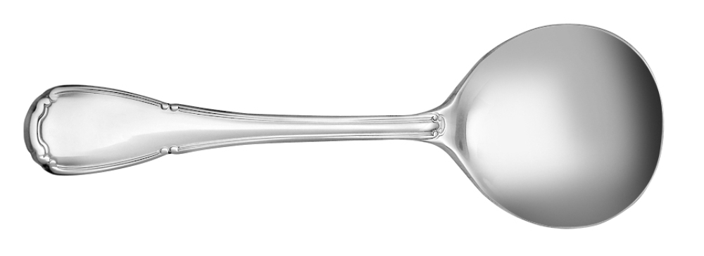 World Tableware Inc International Collection Baroque Stainless Steel S Bouillon Spoon -- 12 per case.