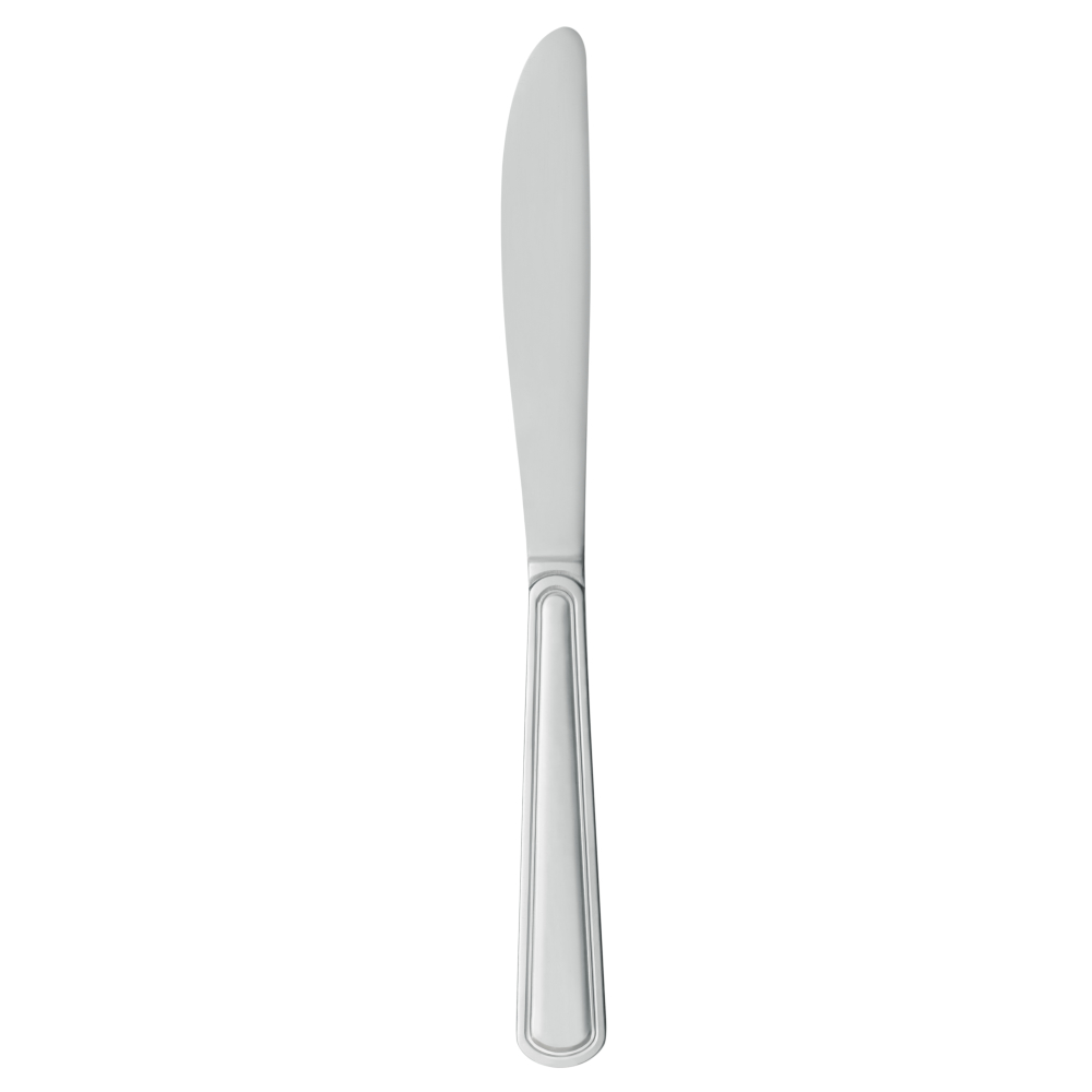 World Tableware Brandware 18/0 Collection Medium Weight Classic Rim Stainless Steel Entree Knife -- 12 per case.