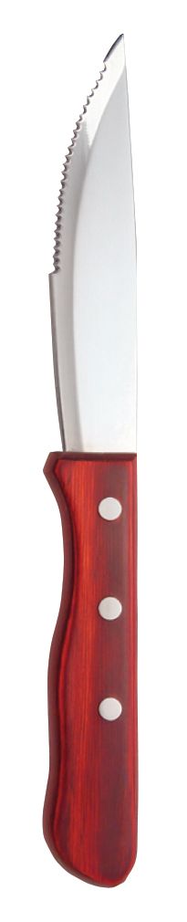 World Tableware Red Pakka Wood Handle Beef Baron Ii Steak Knife, 10 Inch Length -- 12 Per Case