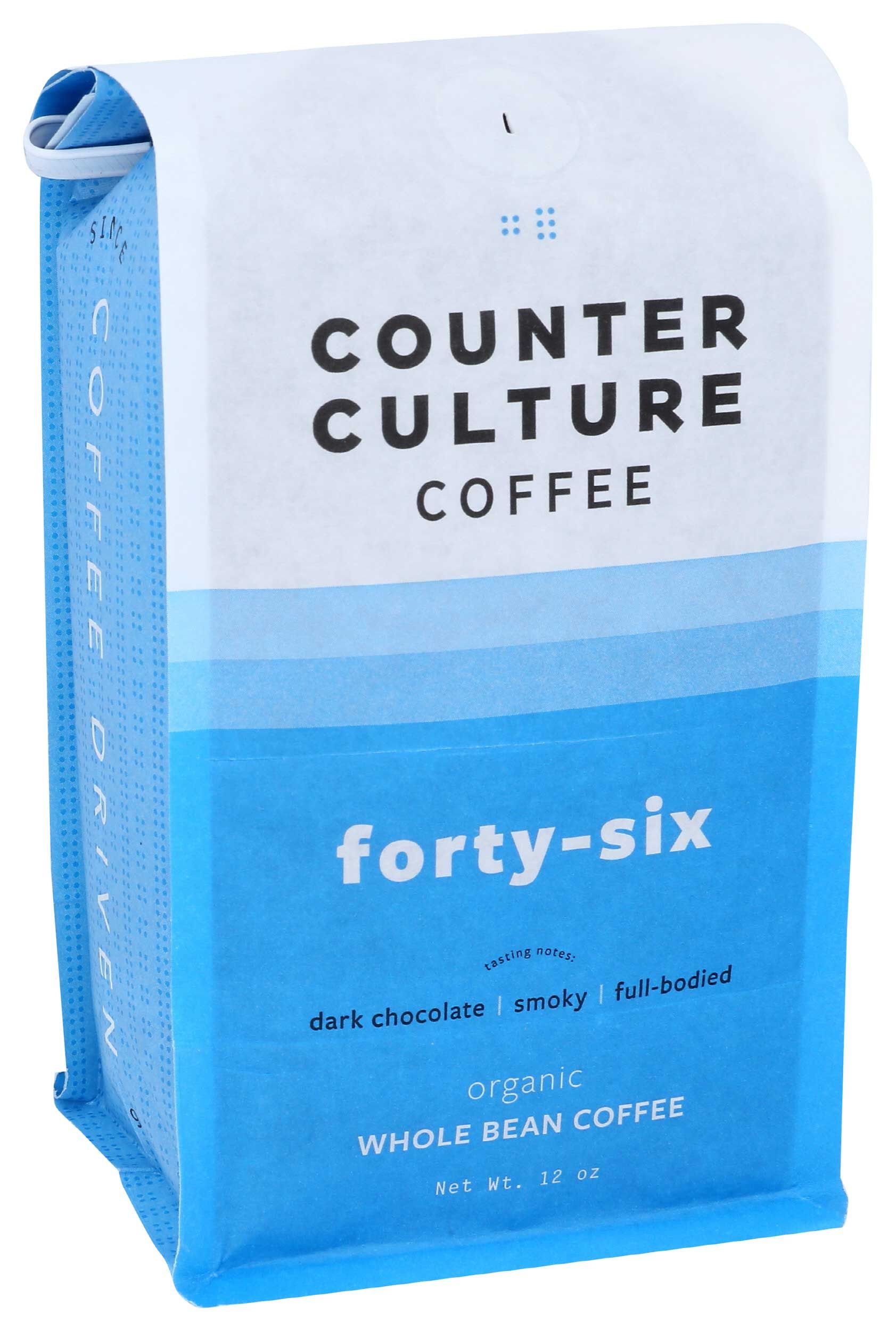 Counter Culture Forty Six Organic Whole Bean Coffee, 12 Ounce -- 6 Per Case