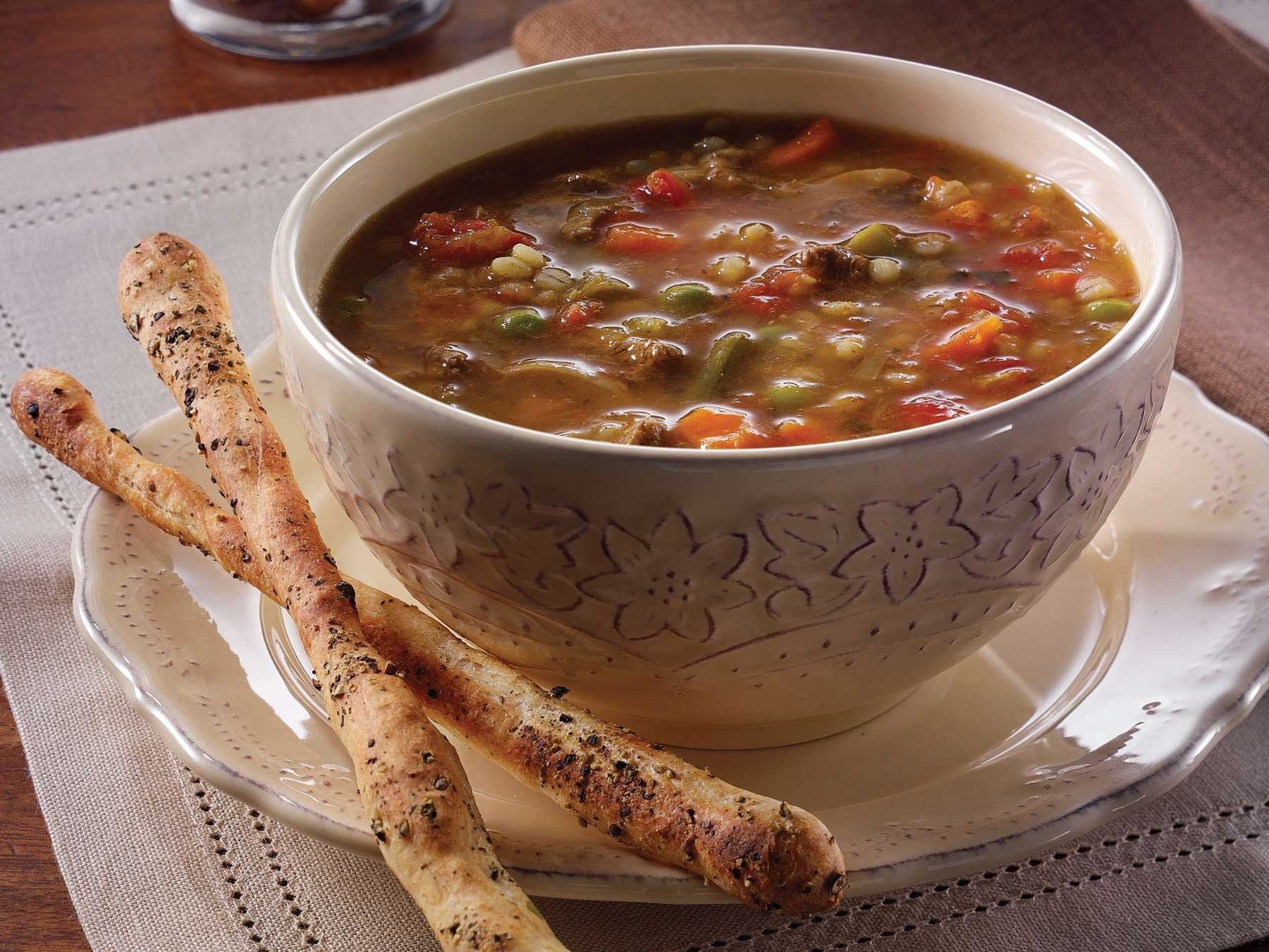 Kettle Cuisine Beef and Barley Vegetable Soup, 4 Pound -- 4 per case