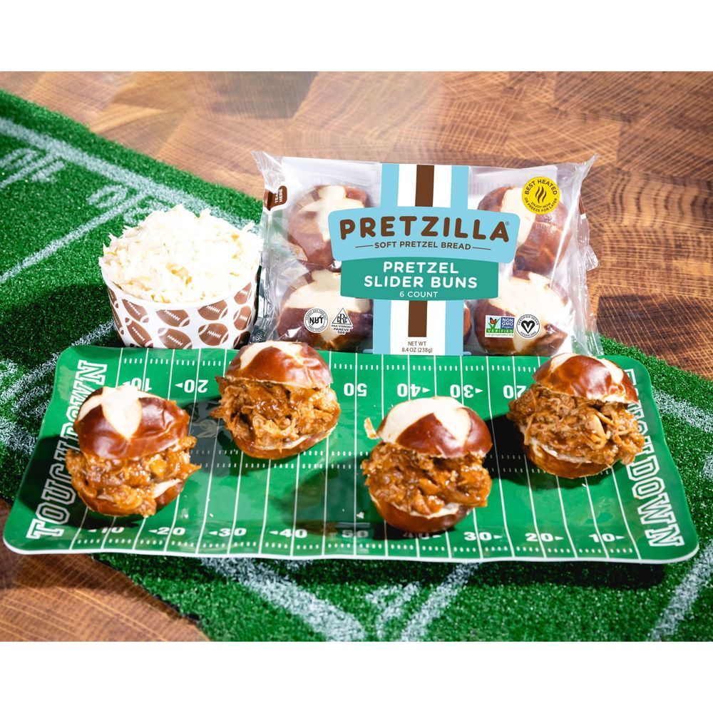 Pretzilla Soft Pretzel Slider Buns, 8.4 Ounce -- 15 Per Case