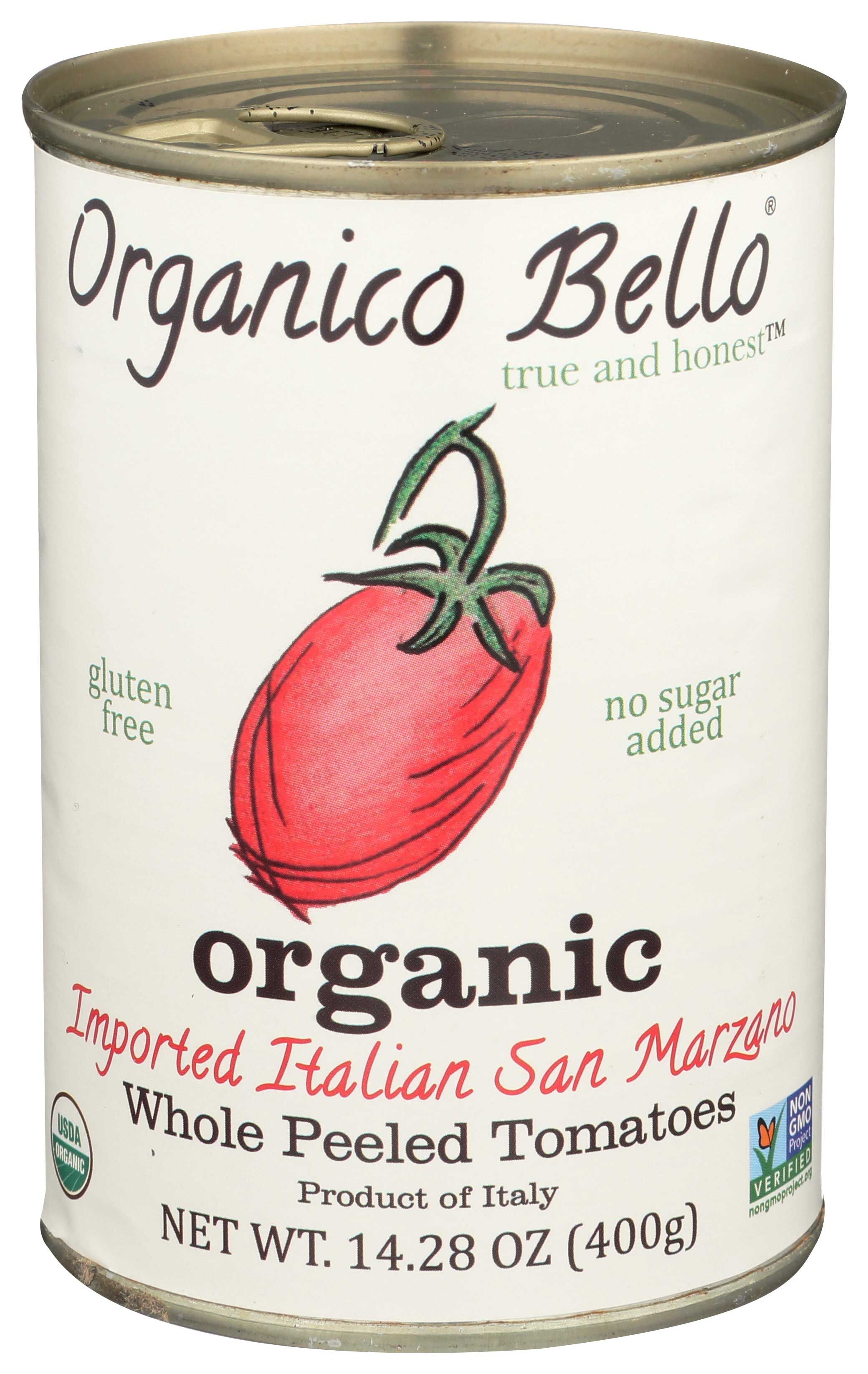 Organico Bello Organic Italian Whole Peeled Tomato, 14.28 Ounce -- 12 Per Case