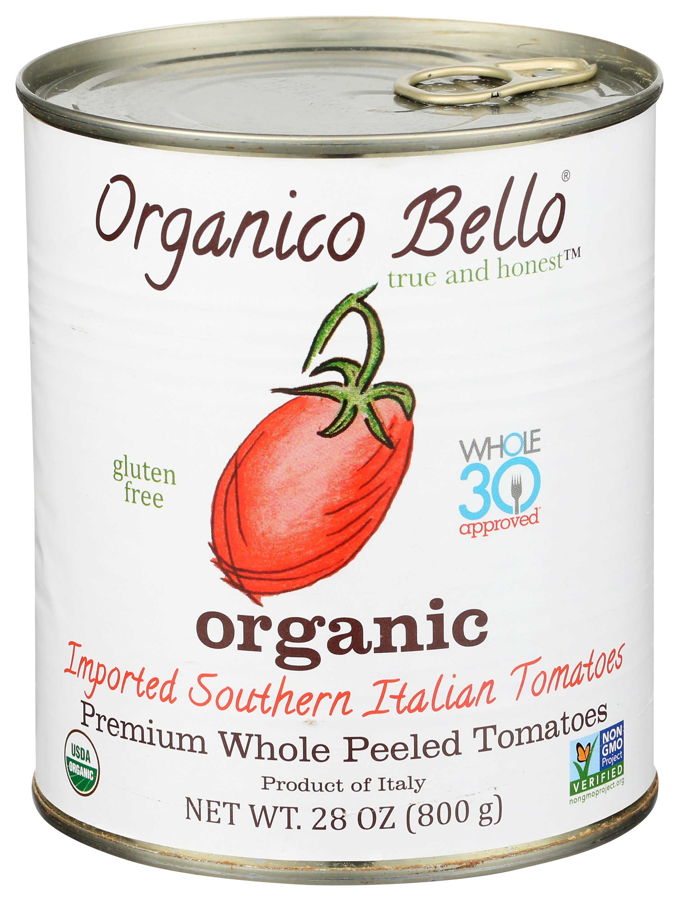 Organico Bello Organic Italian Whole Peeled Tomato, 28 Ounce -- 12 Per Case