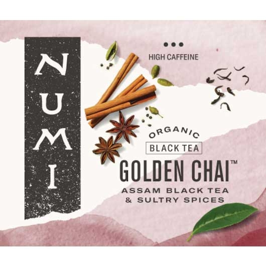 Numi Organic Golden Chai Black Tea, 0.1 Pound -- 6 per case.