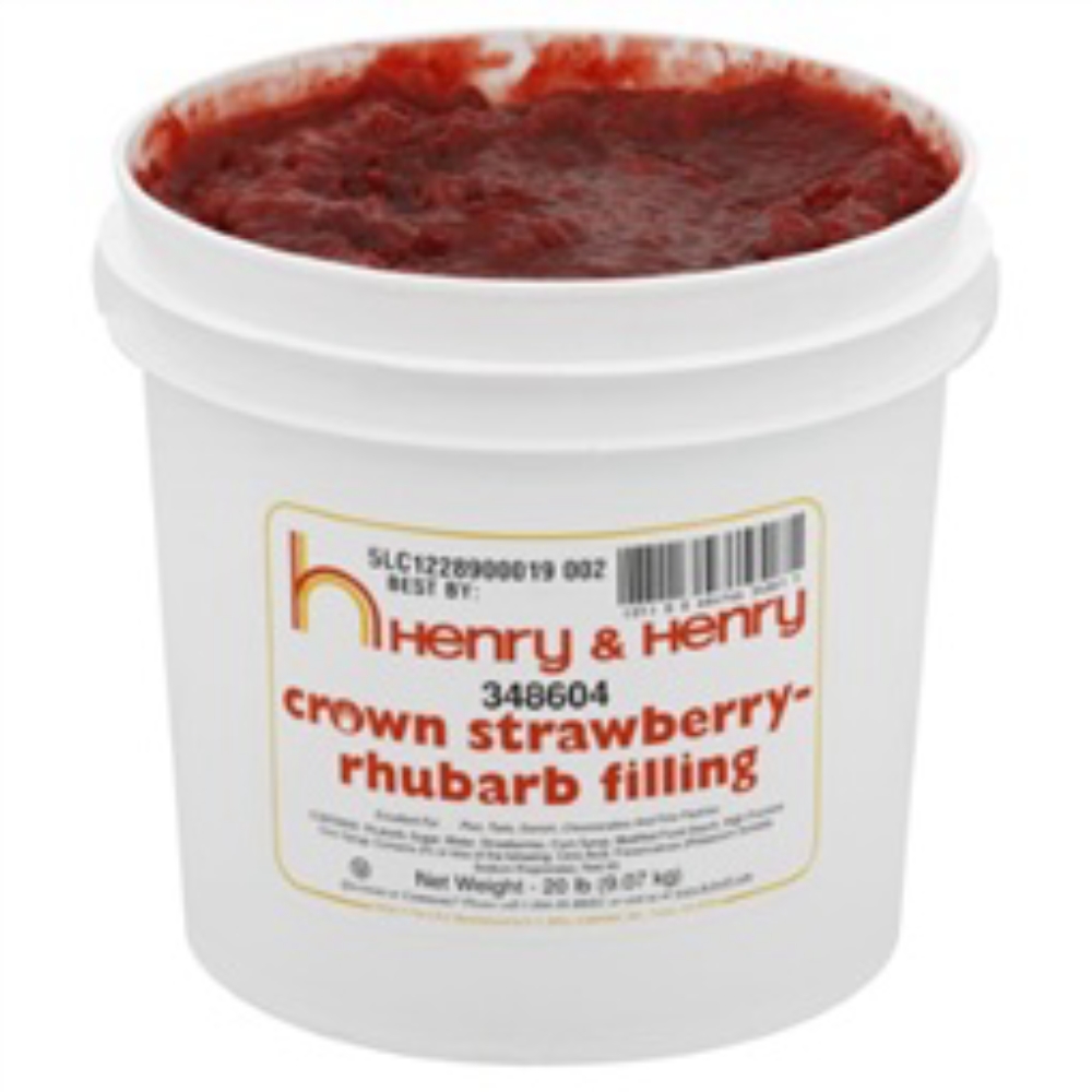 Henry and Henry Crown Strawberry Rhubarb Filling, 20 Pound.