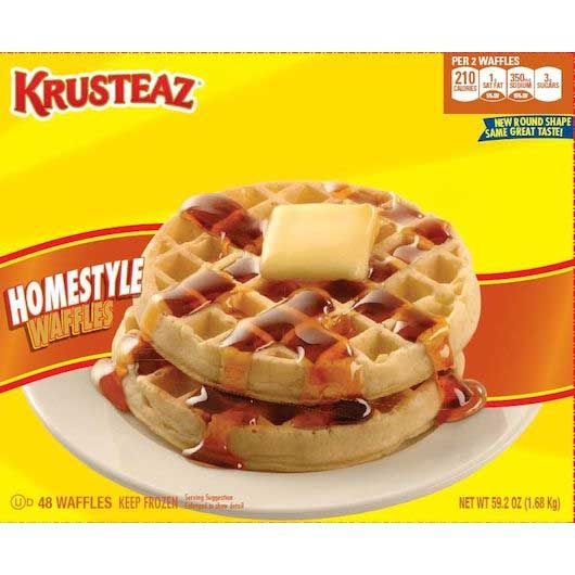Krusteaz Homestyle Round Waffle, 1.235 Ounce -- 48 Per Case