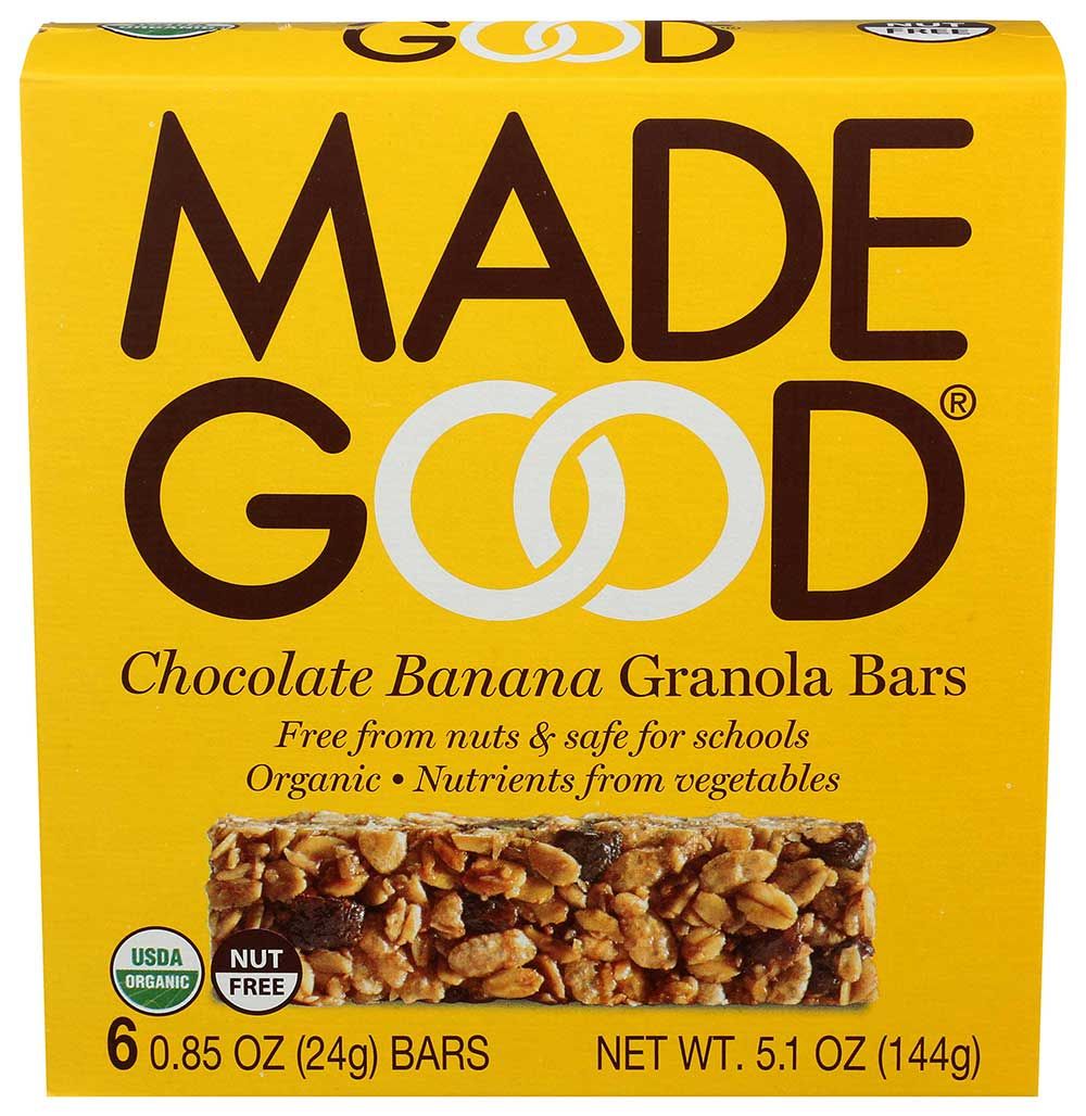 Madegood Organic Chocolate Banana Granola Bar, 6 Count -- 6 Per Case