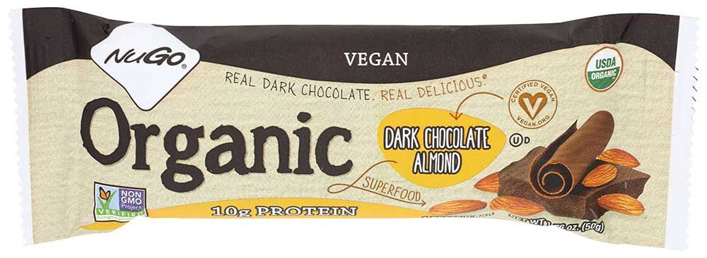 Nugo Organic Dark Chocolate Almond Nutrition Bar, 5 Gram -- 12 Per Case