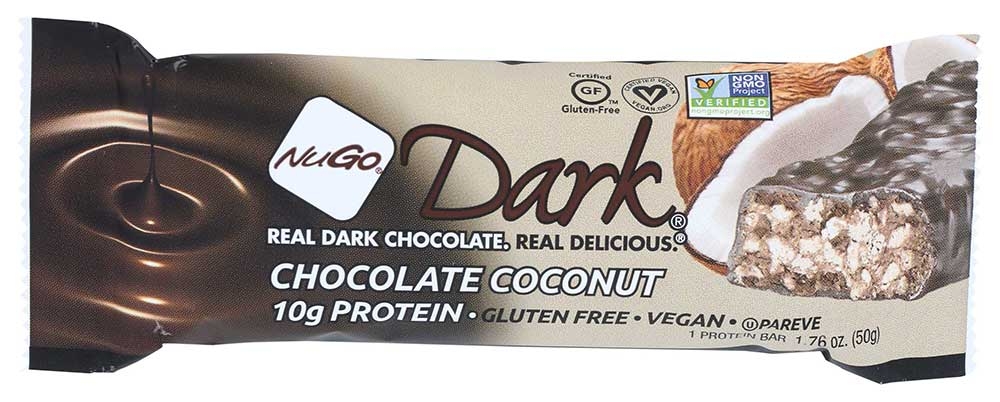 Nugo Dark Chocolate Coconut Nutrition Bar, 1.76 Ounce -- 12 per case.