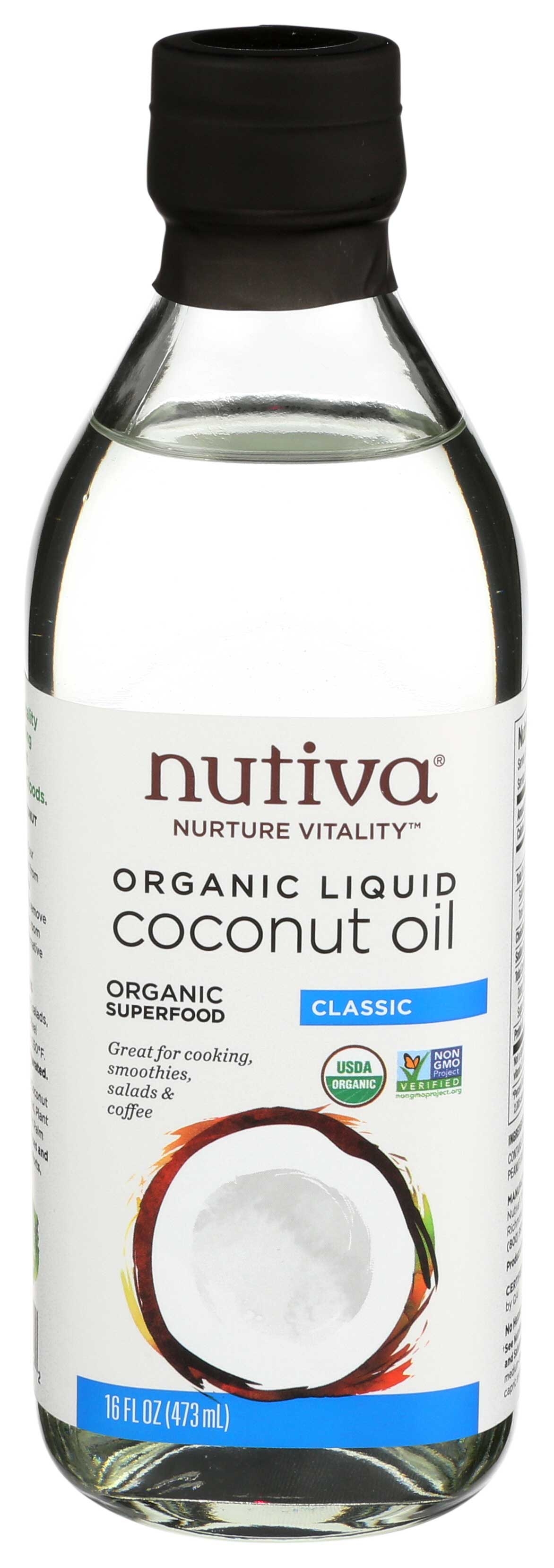Nutiva Liquid Coconut Oil, 16 Ounce -- 6 per case