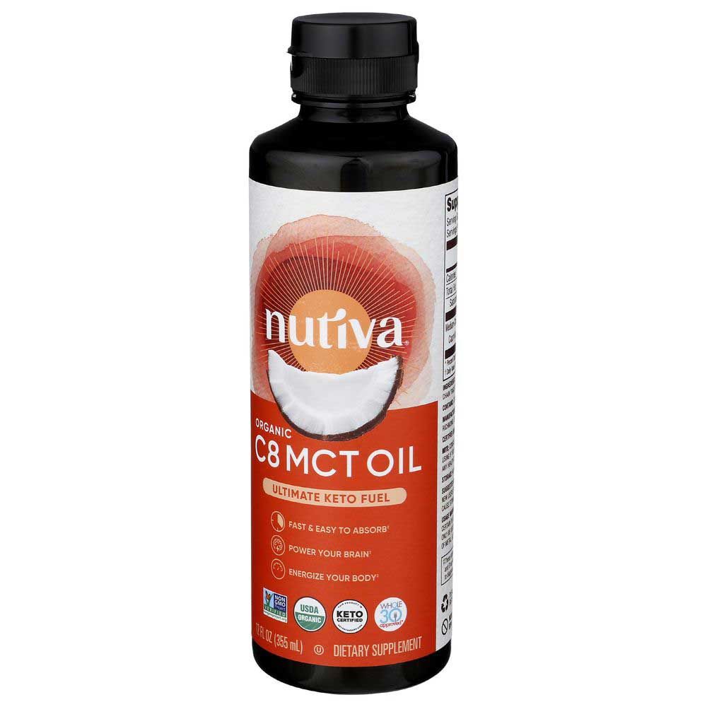 Nutiva Organic Unscented C8 Mct Coconut Oil, 12 Fluid Ounce