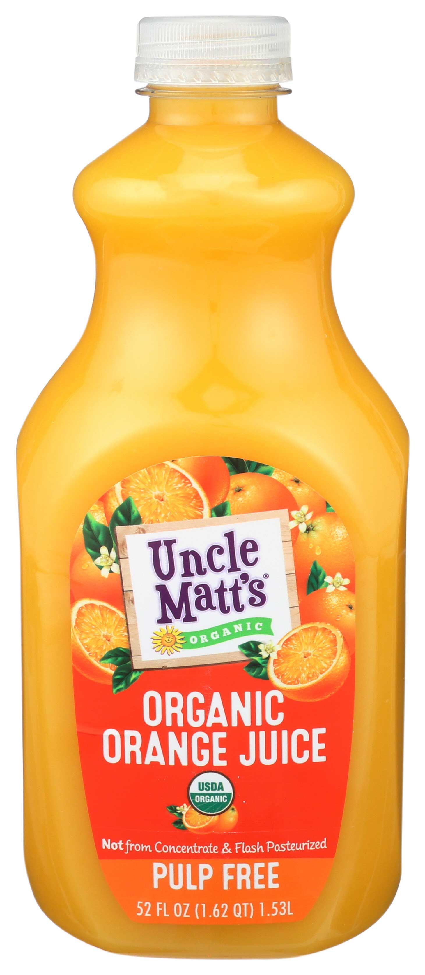 Uncle Matt's Organic Pulp Free Orange Juice, 52 Fluid Ounce -- 6 Per Case