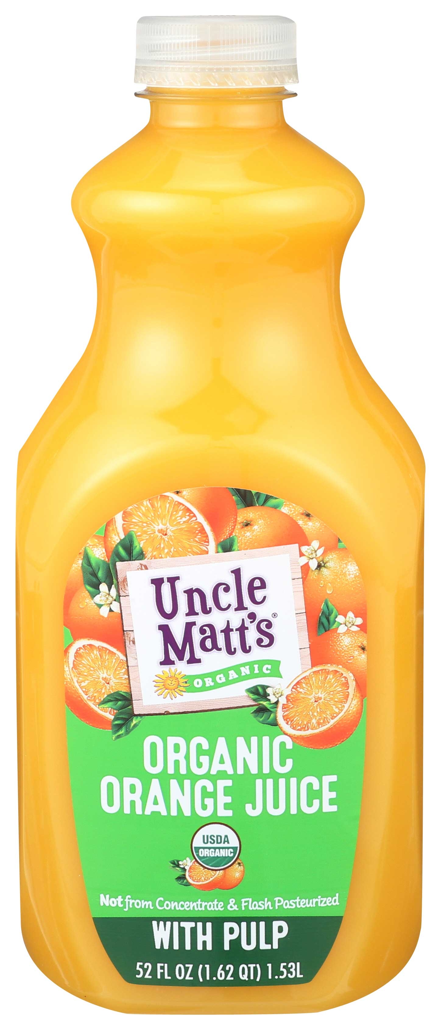 Uncle Matts Pure Organic Orange Juice with Pulp, 52 Fluid Ounce -- 6 per case