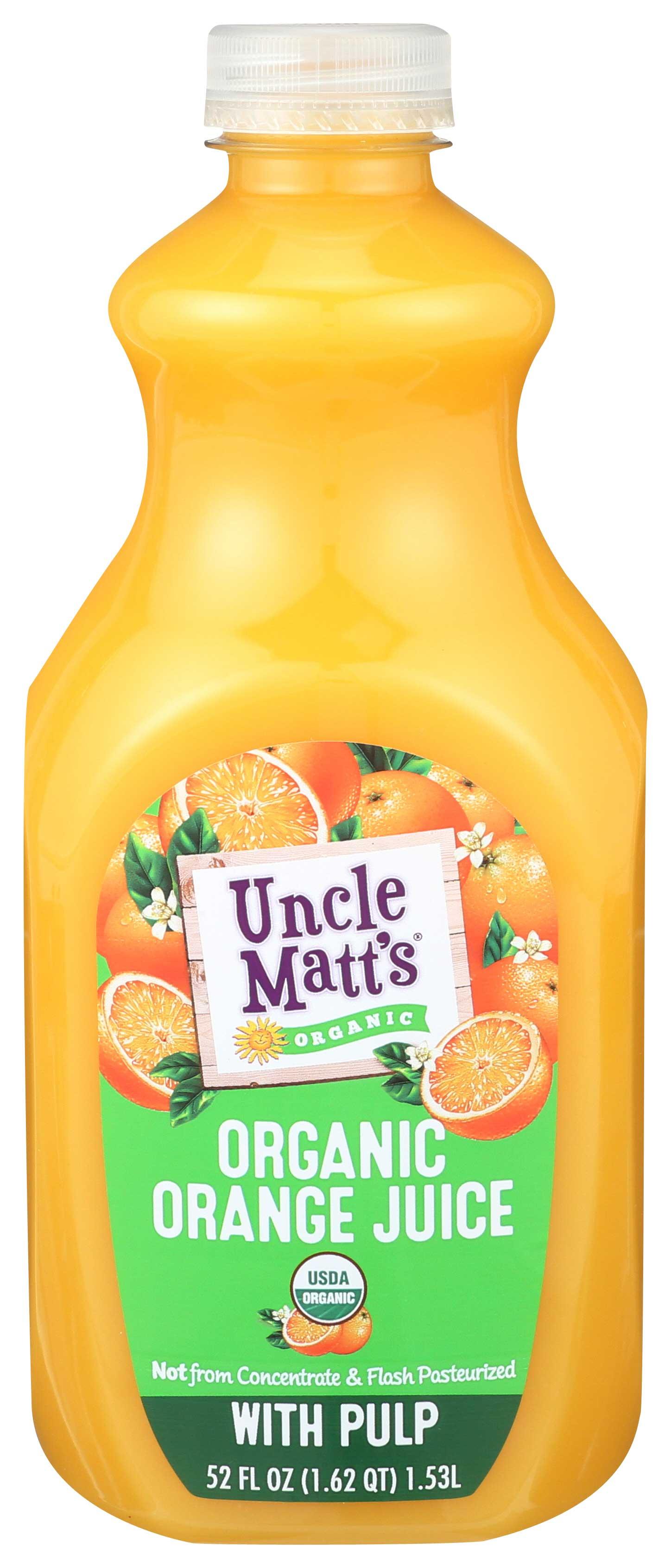 Uncle Matts Pure Organic Orange Juice with Pulp, 52 Fluid Ounce