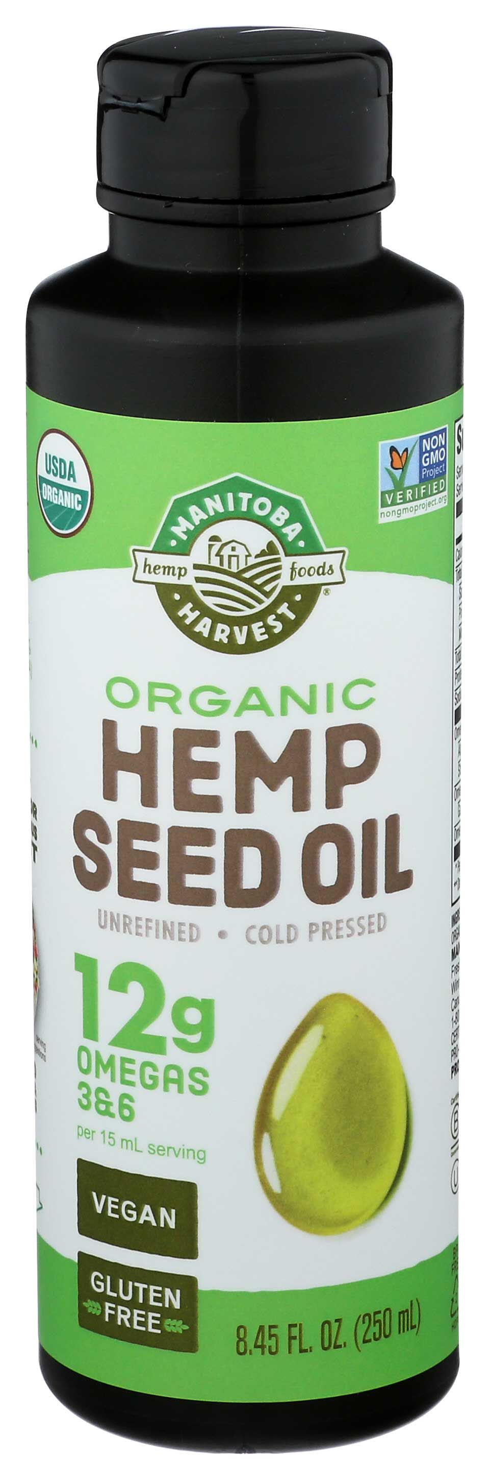 Manitoba Harvest Organic Hemp Seed Oil, 8 Ounce -- 6 Per Case