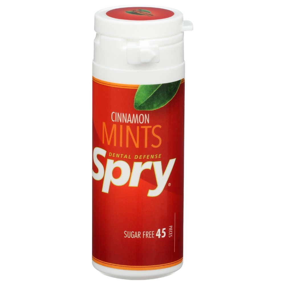 Spry Cinnamon Mints Refill - 45 per pack -- 6 packs per case.
