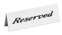 American Metalcraft Standard Weight Table Reserved Sign, 2 x 6 inch