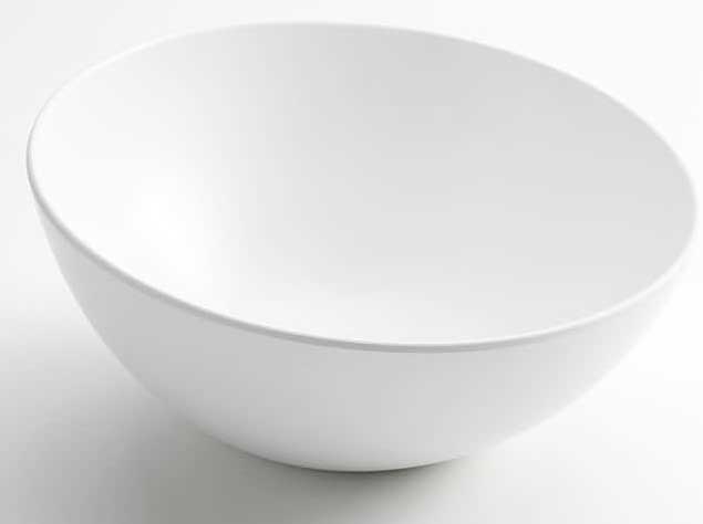 American Metalcraft Lift Collection Melamine White Angled Bowl, 110 Ounce