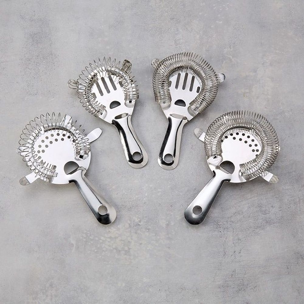 American Metalcraft Silver Tight Coil Two Prong Bar Strainer