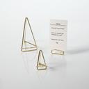 American Metalcraft Gold Geometric Card Holder, 3 1/2 x 2 x 4 inch