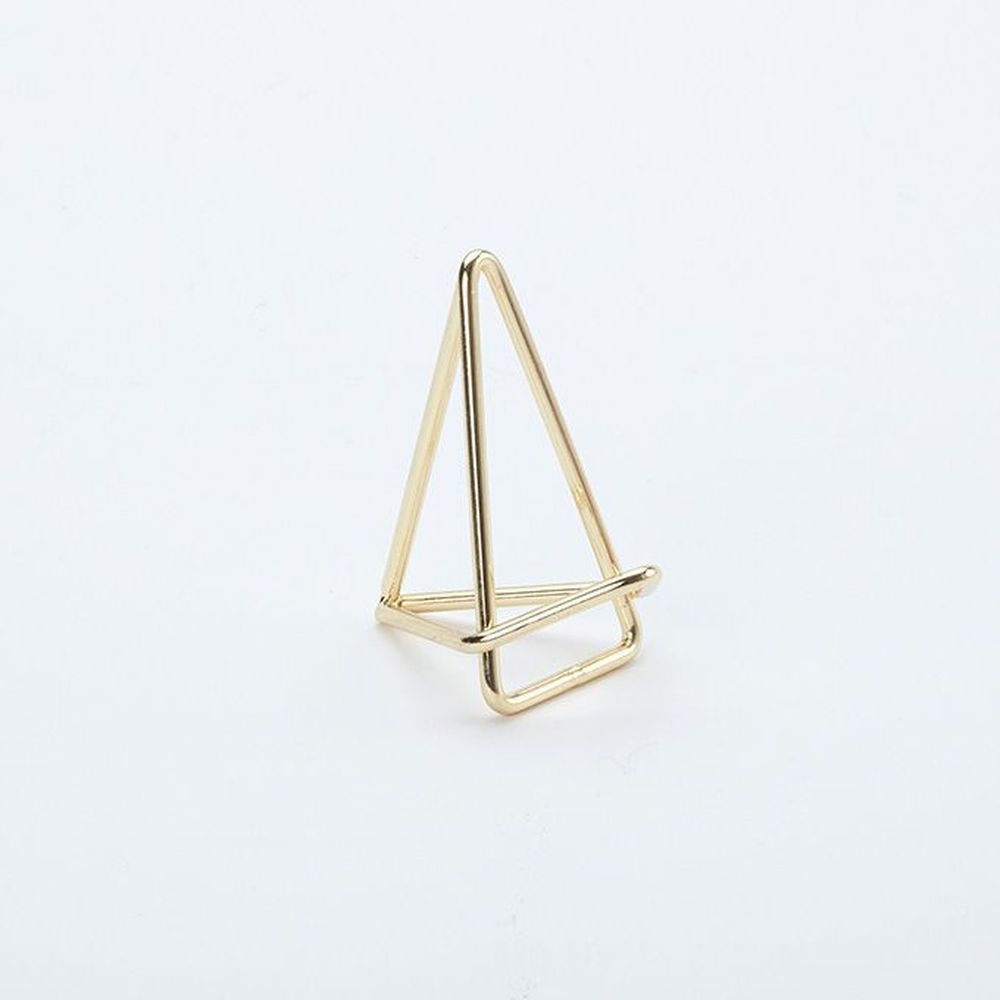 American Metalcraft Gold Geometric Card Holder, 1 3/4 x 1 1/8 x 2 inch