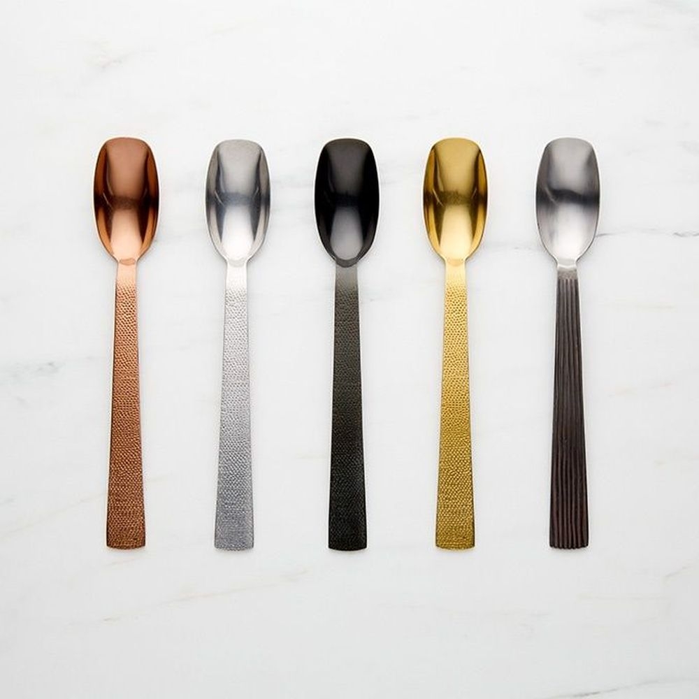 American Metalcraft Vintage Bronze Hammered Salad Spoon, 6 inch Length