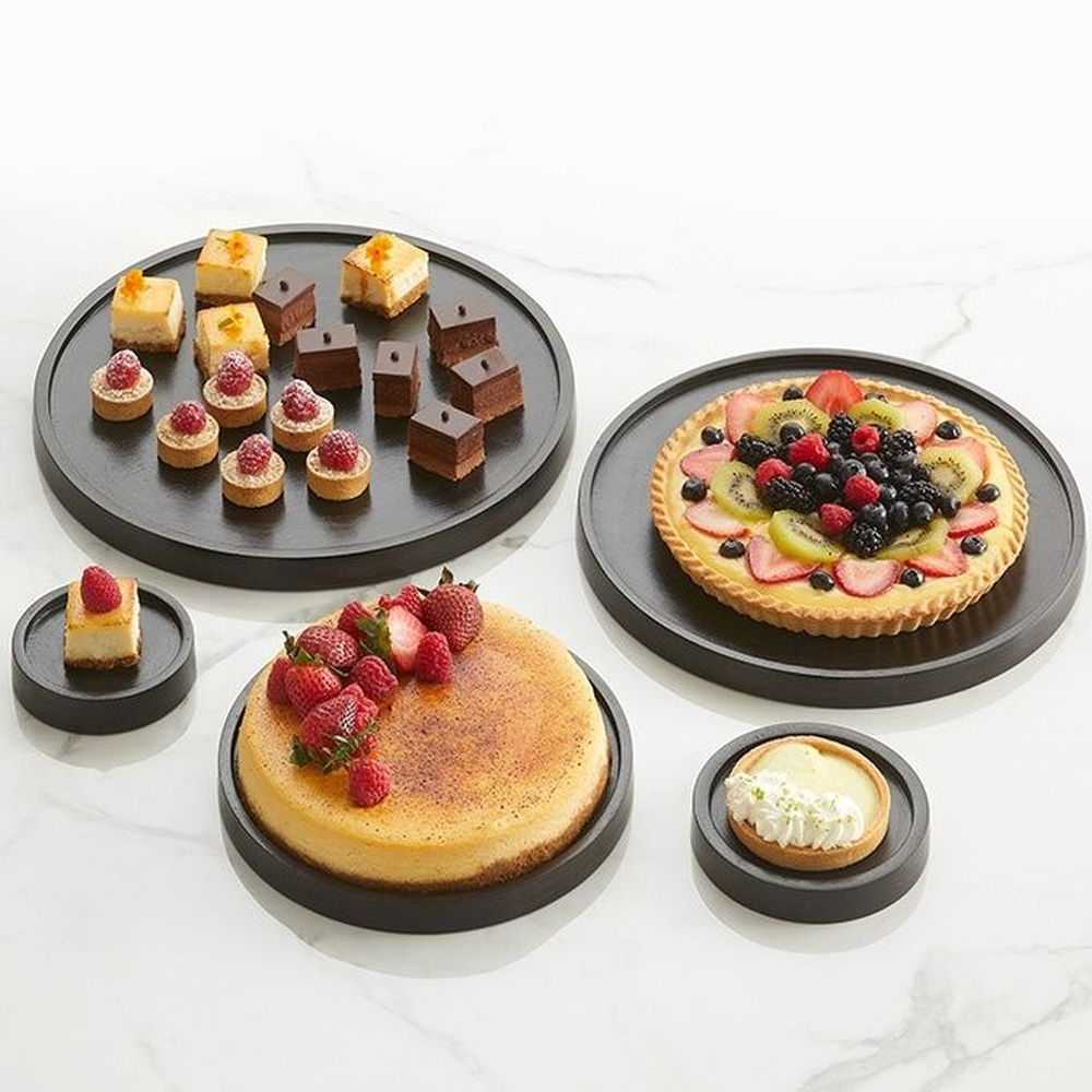 American Metalcraft Upton Collection Espresso Finished Wood Plate, 13 x 13 x 3/4 inch