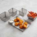 American Metalcraft Stainless Steel Rectangle Lasercut Fry Basket, 5 x 4 inch x 3 Feet