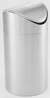 American Metalcraft Stainless Steel Swing Waste Bin, 9 inch Height