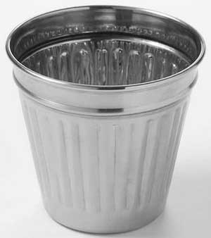 American Metalcraft Mini Stainless Steel Trash Can, 14 Ounce