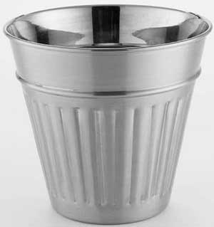 American Metalcraft Mini Stainless Steel Trash Can, 32 Ounce