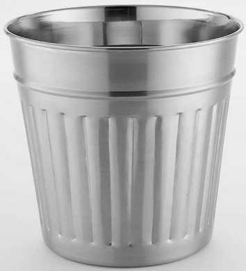 American Metalcraft Mini Stainless Steel Trash Can, 66 Ounce