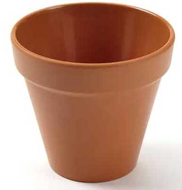 American Metalcraft Melamine Terracotta Pot, 8 Ounce