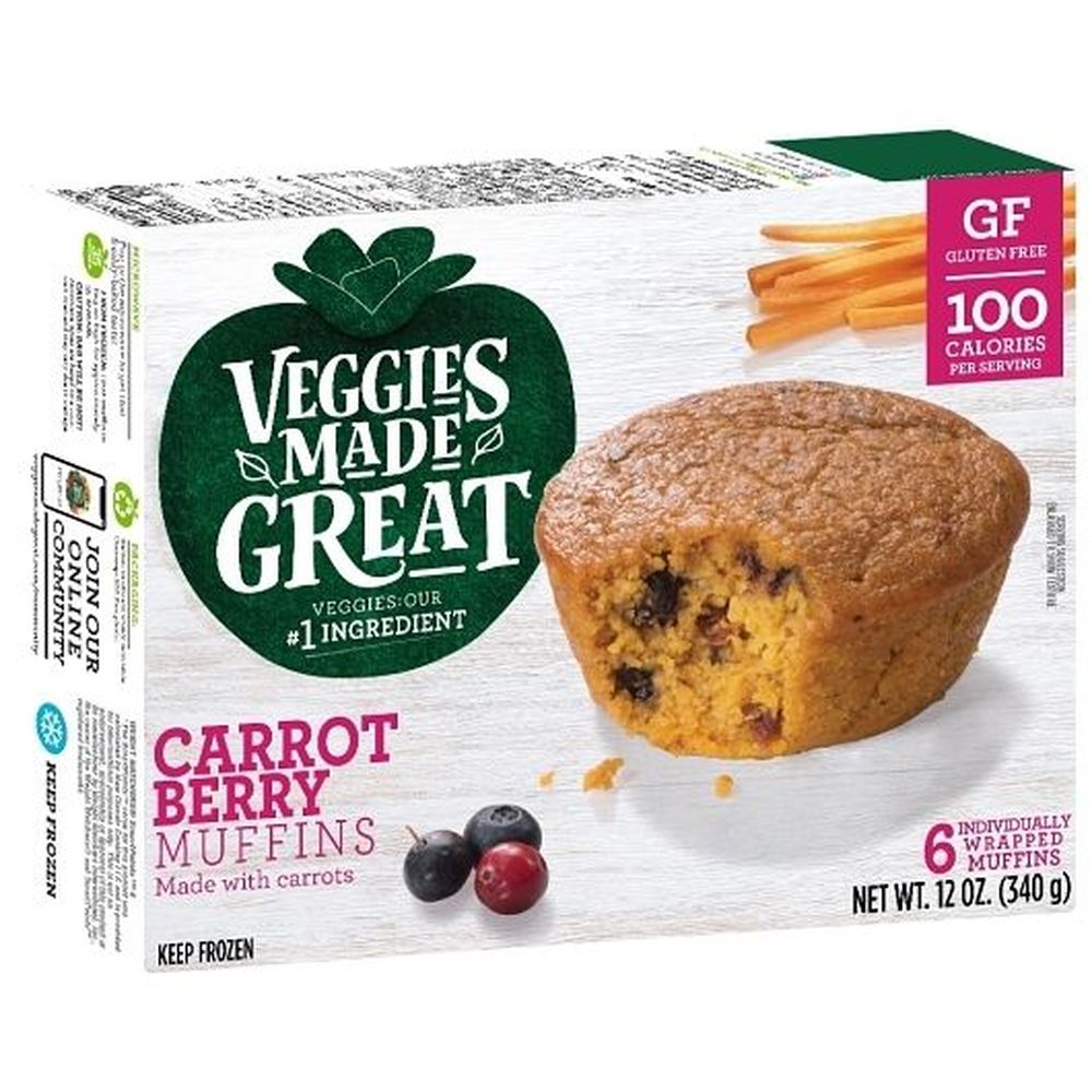 Veggies Made Great Carrot Berry Muffin, 12 Ounce -- 8 per case