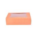 Southern Champion Tray Kraft Paperboard Bakery Box with Window, 14 x 10 x 4 inch -- 100 per case.