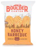 Boulder Canyon Honey BBQ Kettle Cooked Canyon Cut Potato Chips, 6.5 Ounce -- 12 per case