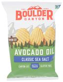 Boulder Canyon Avocado Oil Canyon Cut Classic Sea Salt Potato Chips, 5.25 Ounce -- 12 per case