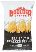 Boulder Canyon Sea Salt and Cracked Pepper Potato Chips, 5 Ounce -- 12 per case