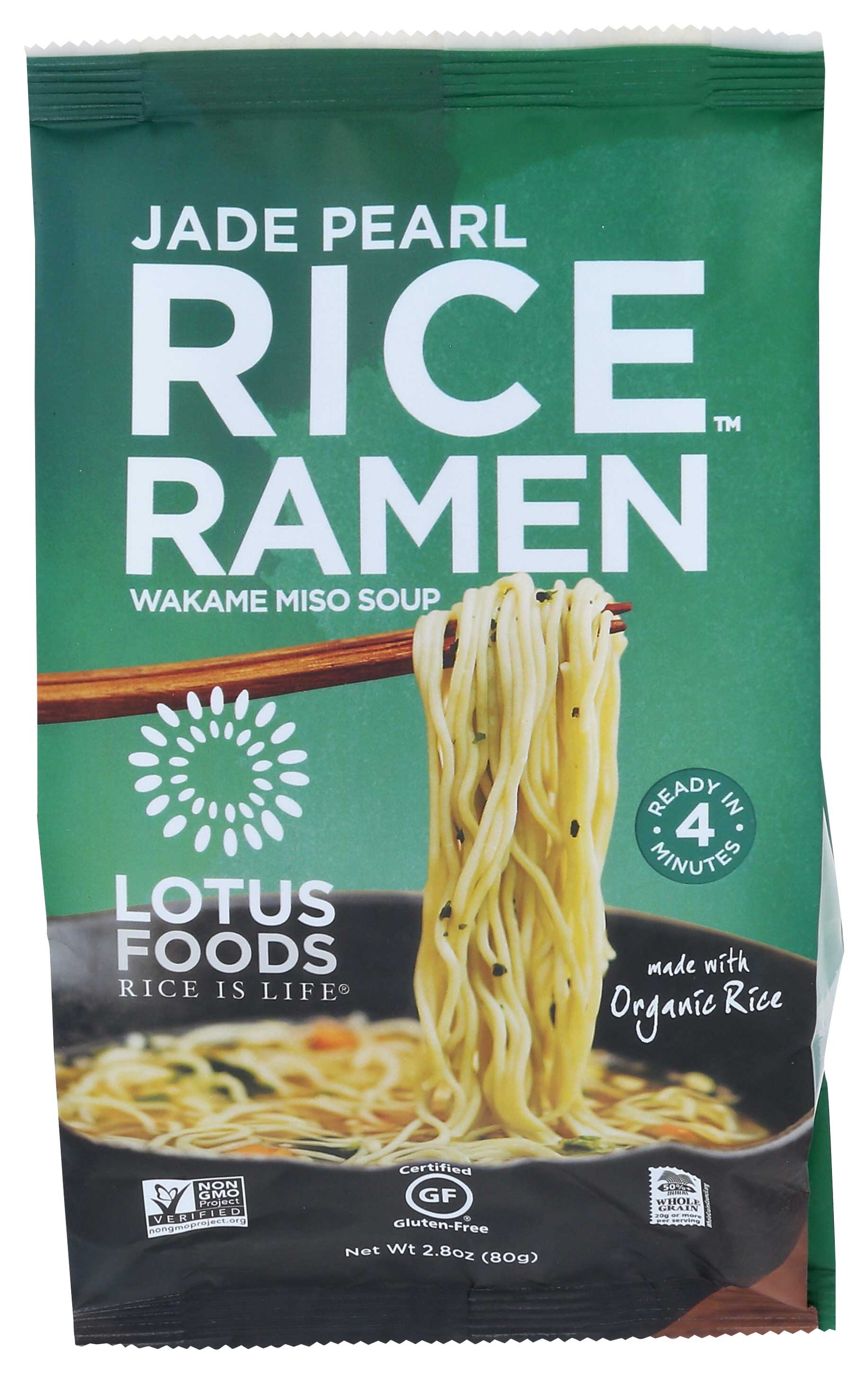 Lotus Foods Jade Pearl Rice Ramen with Soup, 2.8 Ounce -- 10 per case